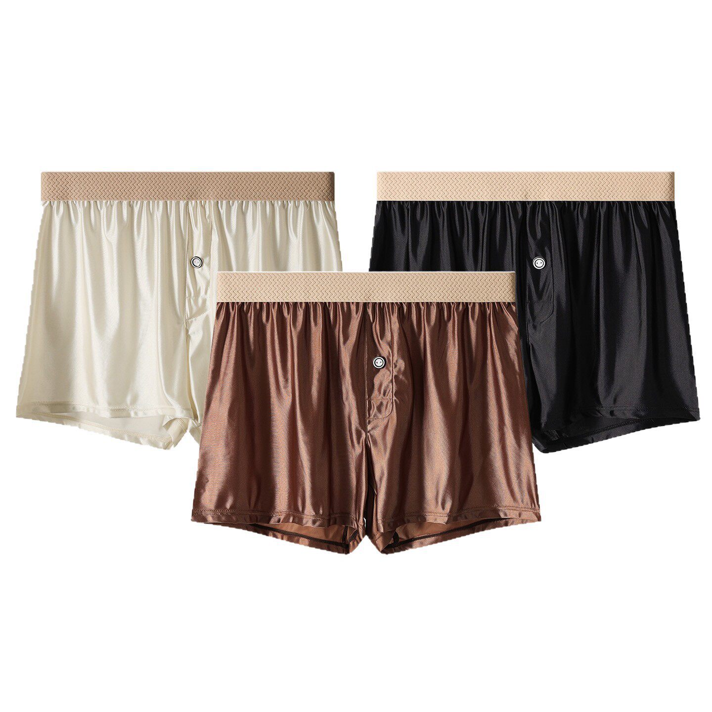 男士 新款夏季冰丝内裤男无痕男士内裤冰丝舒适大码四角裤男