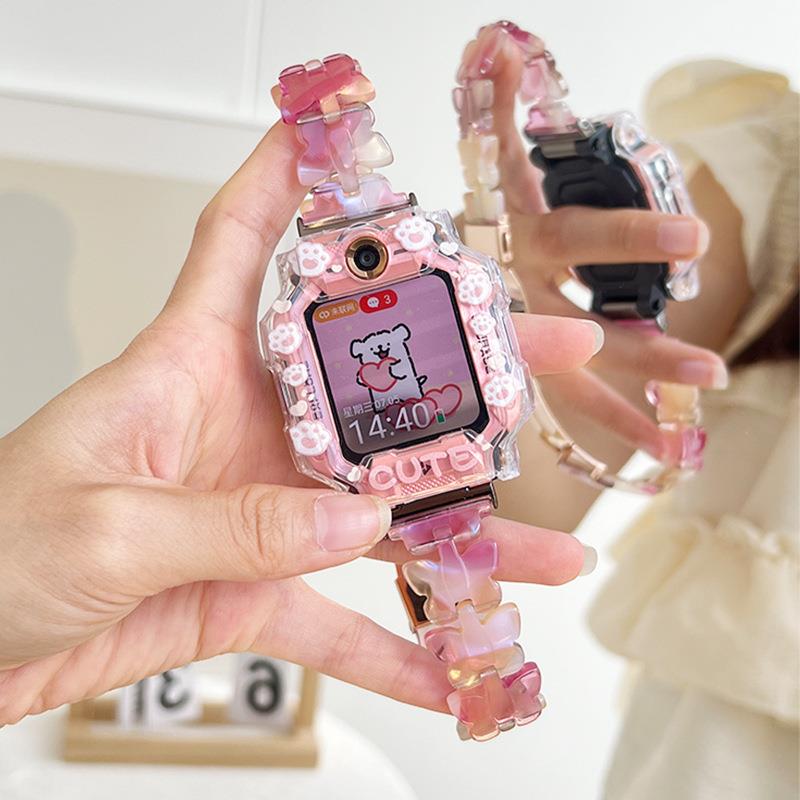 适用小天才电话手表表带Z7Z9Z8Z6AZ2S/Z3/Z7树脂表链保护壳