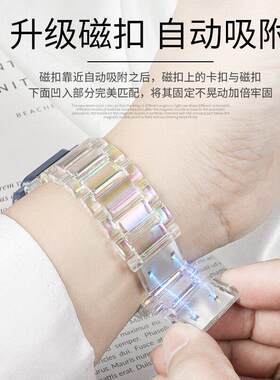 适用华为TGR-L10儿童手表5X表带透彩4X磁吸4Pro闪扣3Pro护腕表炼