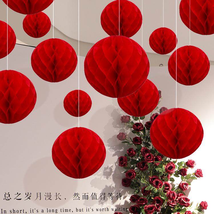 婚房布置结婚装饰女方客厅卧室男方新房背景墙蜂窝球灯笼婚礼挂饰,节庆用品/礼品,婚房装扮用品,淘宝优惠券,粉丝福利购,淘宝优惠卷