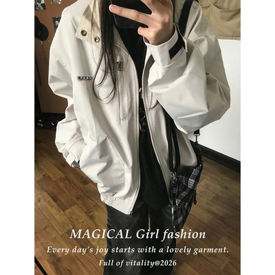美式复古潮牌夹克外套女款春秋季