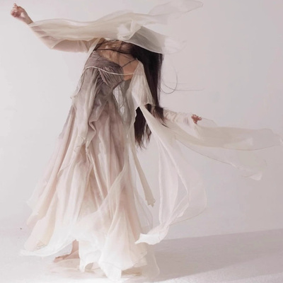 古典舞蹈演出练功服大裙摆