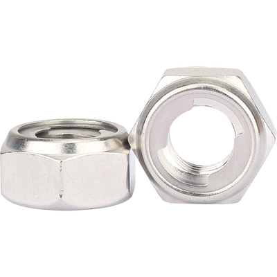 304不锈钢金属锁紧螺母GB6184全金属自锁螺母防松螺帽DIN980M