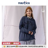 白帆日系潮流无性别logo廓形长袖 nautica T恤TW2306 官方正品