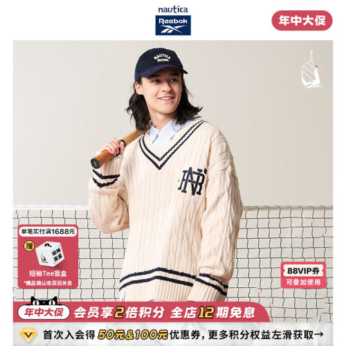 nauticaxReebokV领毛衣
