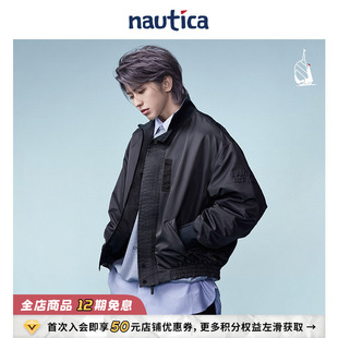白帆撞色中性宽松牛津纺百搭长袖 nautica 衬衫 蔡徐坤同款