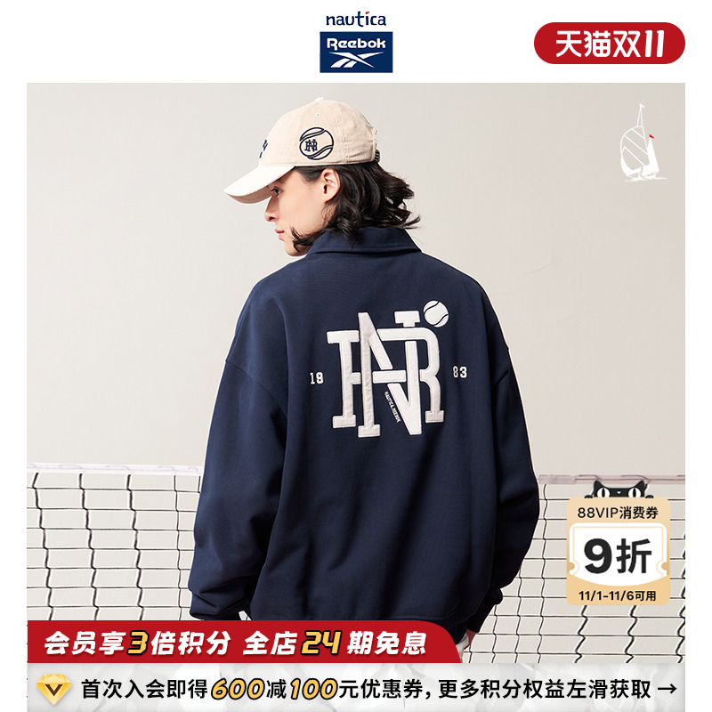 nauticaxReebok半开襟卫衣潮