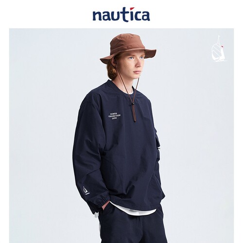 nauticawhitesail日系圆领卫衣