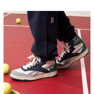 Reebok日系高帮复古休闲板鞋 nautica白帆 RBFW4412 联名系列