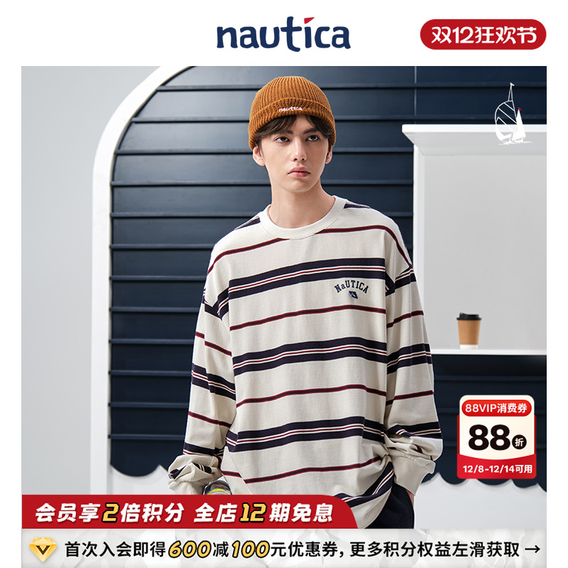nauticawhitesail长袖圆领T恤