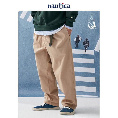 nauticawhitesail日系休闲裤