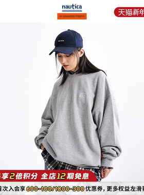 【官方正品】汤本弘通监制 nautica日系中性刺绣圆领卫衣HYKW3418