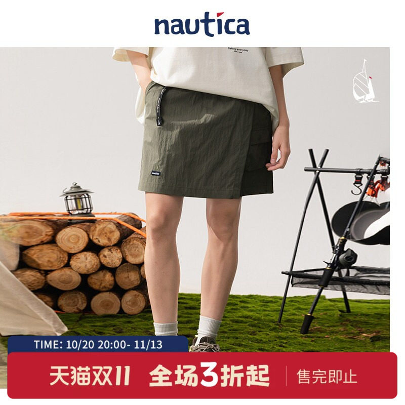 【官方】nautica whitesail 日系女士休闲户外短裤裙裤