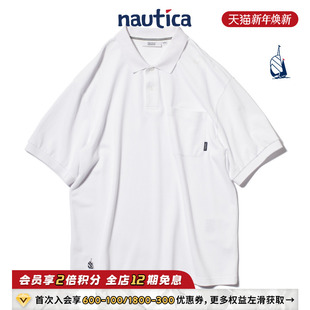 POLO 白帆日系无性别宽松纯色短袖 nautica KW2165 官方正品