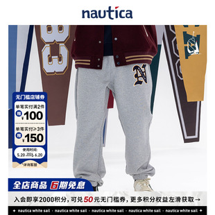 白帆日系无性别百搭贴布绣休闲运动裤 官方正品 nautica KW2374