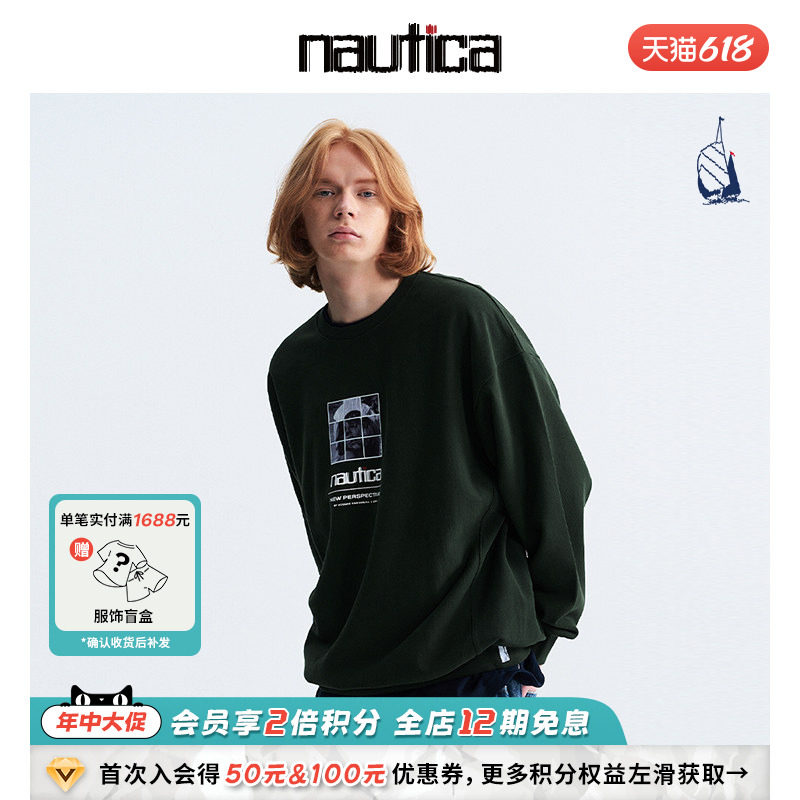【联名系列】nautica×河村康辅联名日系卫衣中性街头潮男