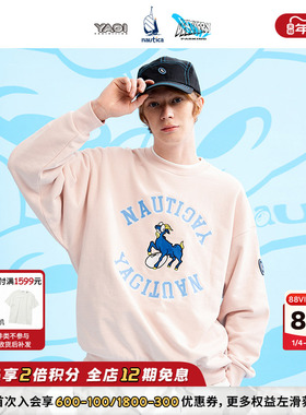 【明星同款】nautica × COIN PARKING DELIVERY联名日系圆领卫衣