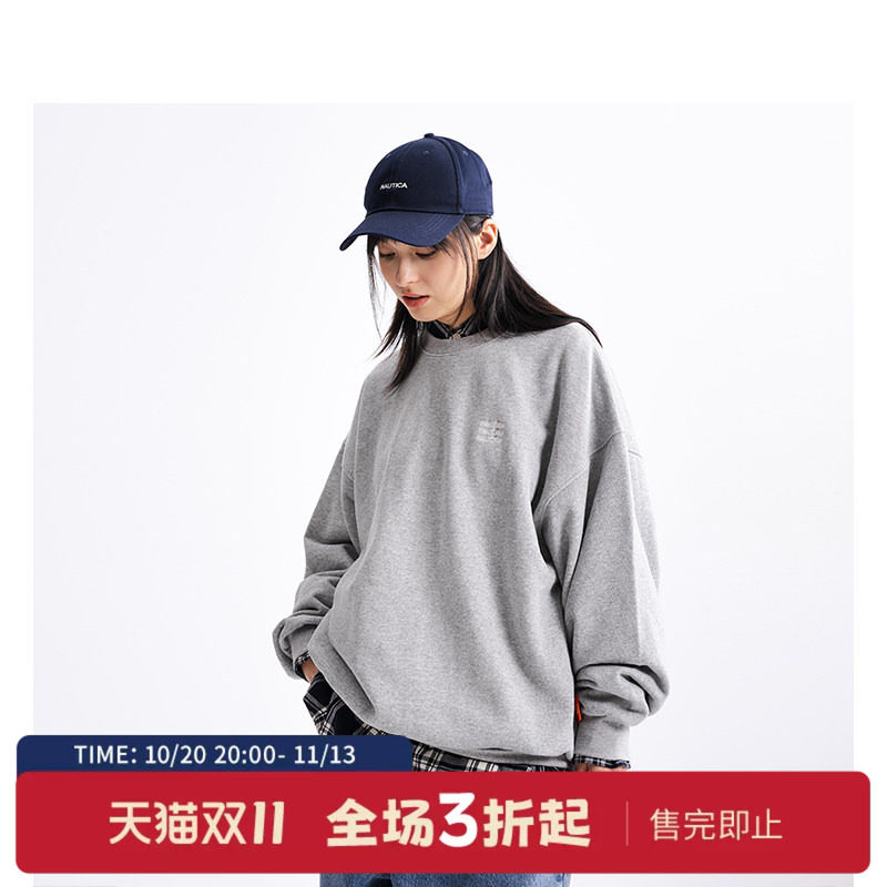 nauticawhitesail日系圆领卫衣
