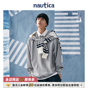 日系无性别T恤复古潮流polo衫 白帆 nautica KW1409 官方正品