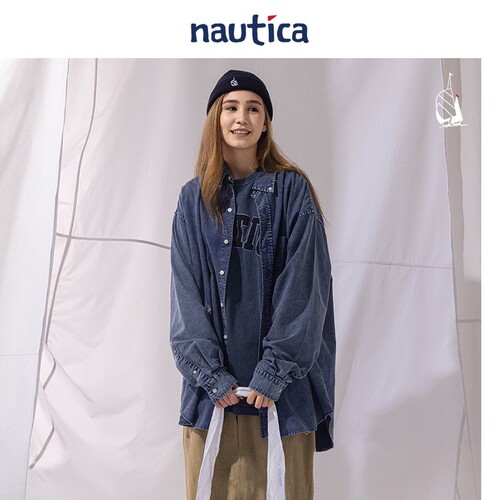 nauticawhitesail牛仔衬衫