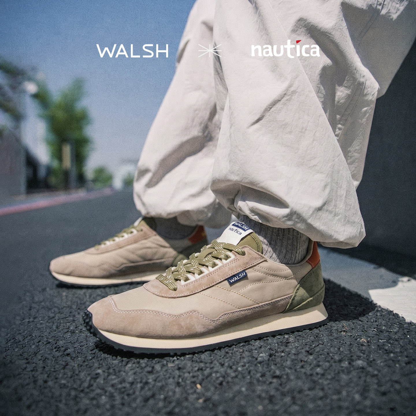 【联名系列】nautica whitesail x Walsh户外男女轻量休闲慢跑鞋