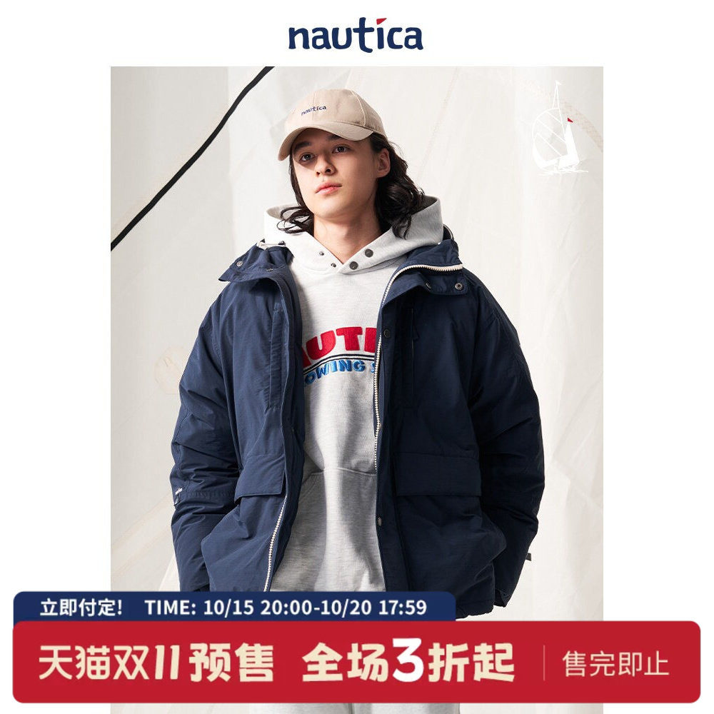 【双11预售】nautica whitesail 日系中性复古经典廓形羽绒服