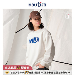 日系中性廓形设计慵懒感圆领卫衣KW5470 nautica白帆 官方正品