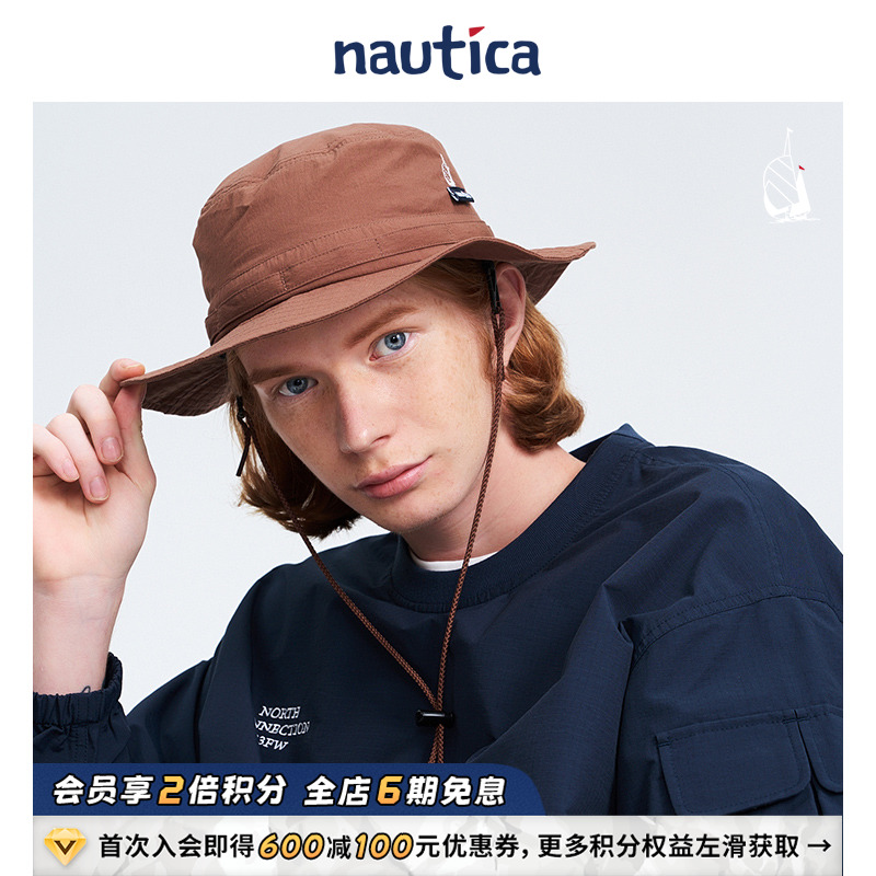 nauticawhitesail休闲渔夫帽