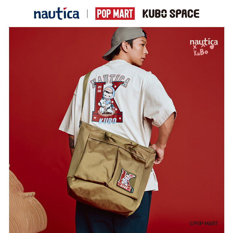 nautica×POPMART泡泡玛特KUBO联名大容量托特包多口袋手拎斜挎包,服饰配件/皮带/帽子/围巾,其他配件,淘宝优惠券,粉丝福利购,淘宝优惠卷