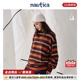 日系中性少年感条纹长袖 nautica白帆 圆领T恤TW4309 官方正品