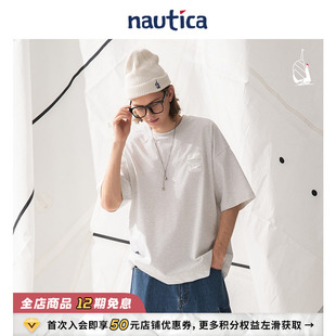 日系中性舒适宽松短袖 nautica白帆 圆领T恤TW5232 官方正品