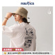 日系中性露营印花短袖 nautica白帆 潮流T恤TW5121 官方正品