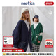 明星同款 nautica 白帆 日系无性别潮流毛衣V领针织衫 SW2401