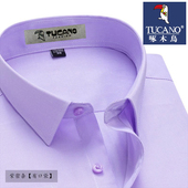 衬衫 宽松职业工装 男士 抗皱大码 衬衣秋 条纹商务休闲正装 啄木鸟长袖