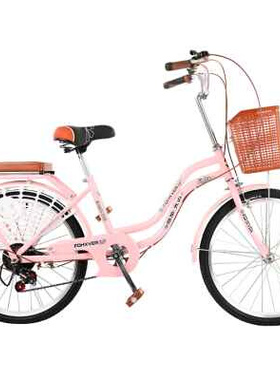 极速网红自行车女式大p人2224寸淑女车复古上班用轻便p成年带娃代