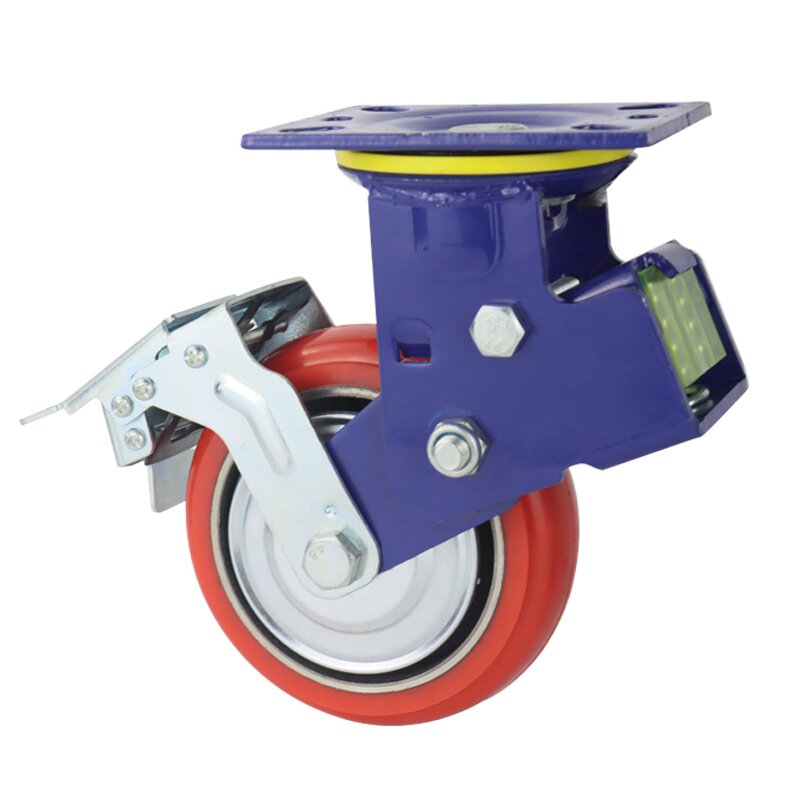 网红双弹簧减震脚轮4寸5寸6o寸8寸减震万向轮高弹双倍超静音避震