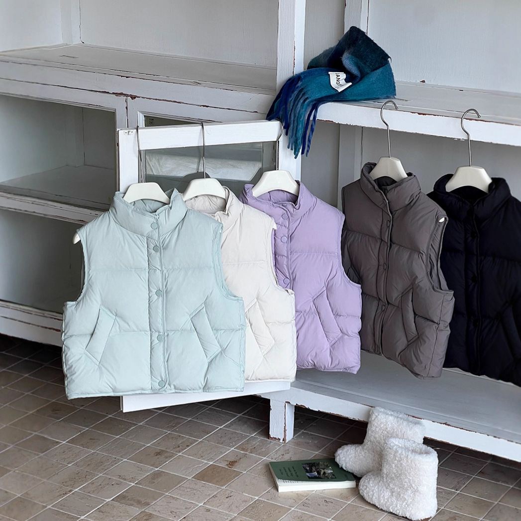 【新国标】可溯源90白鸭绒艾摩贝贝儿童2025冬保暖防水羽绒马甲潮