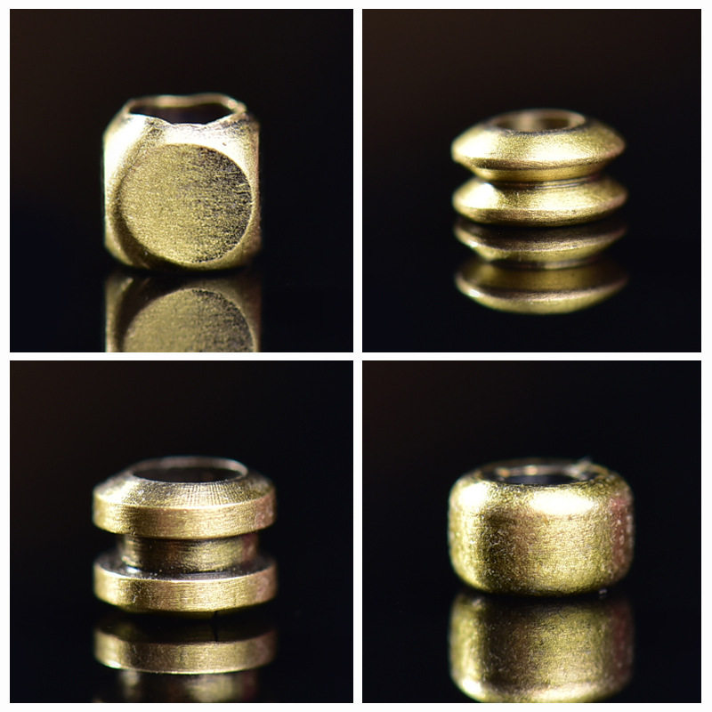 藏式白铜做旧圆柱隔珠手链配件 DIY半成品隔珠腰珠佛珠手串配饰