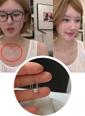 赵赵同款S925银爆闪高碳钻项链