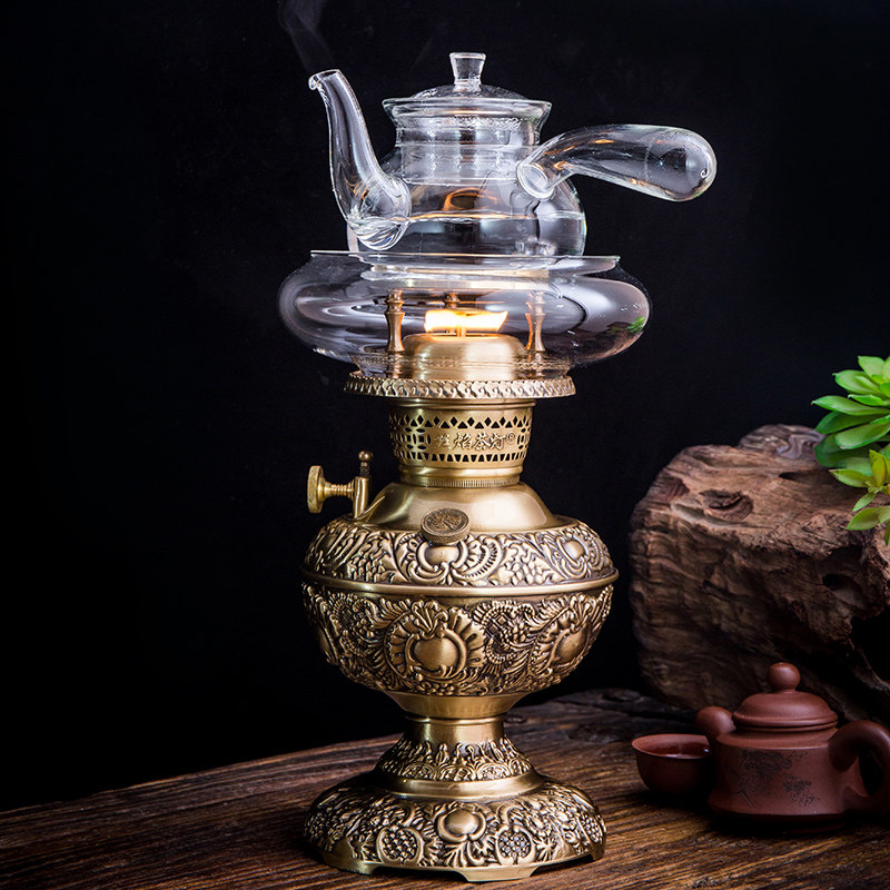 丝焰茶灯空气灯潮汕功夫茶具纯铜