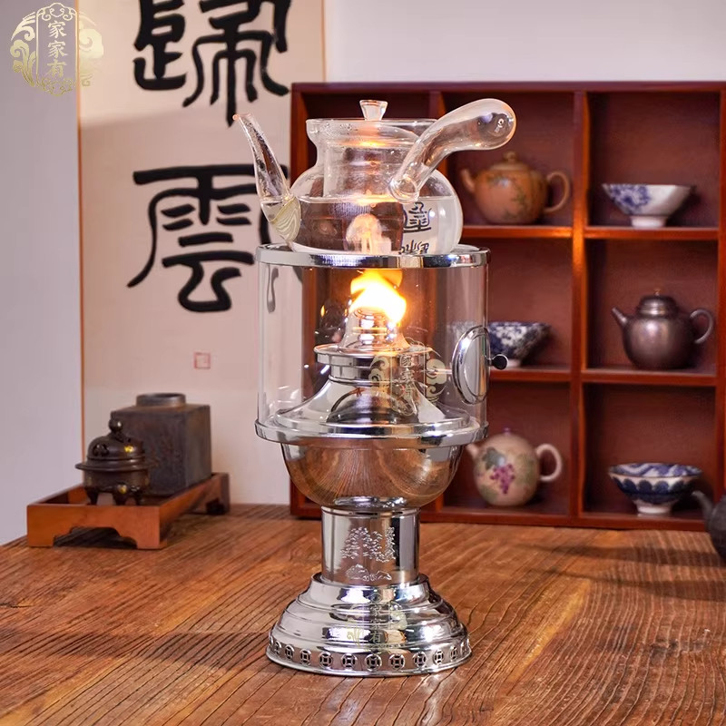 迎客松上链灯空气灯煤油灯烧水煮茶炉中式酥油灯炉潮汕功夫茶具炉