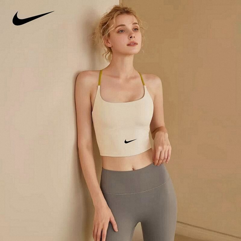 Nike耐克健身背心女一体式防震跑步运动内衣瑜伽训练外穿美背文胸