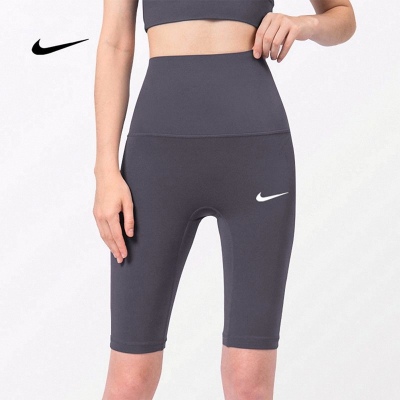 Nike耐克五分运动裤女瑜伽跑步训练健身裤高腰速干透气骑行紧身裤