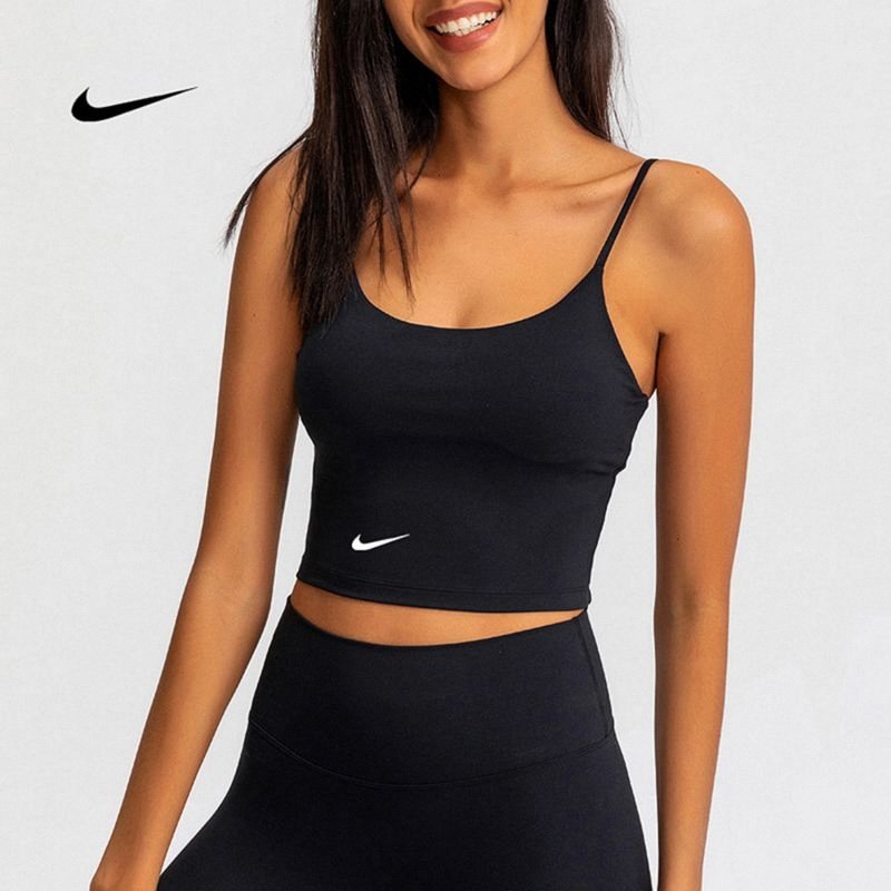 耐克nike运动内衣女瑜伽服带胸垫美背防震文胸晨跑步训练健身背心