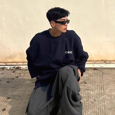 WE11TapKONNE圆领卫衣秋季宽松