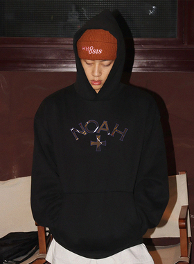 NOAH CITY连帽卫衣男生ins重磅潮牌痞帅秋季新款宽松百搭外套男