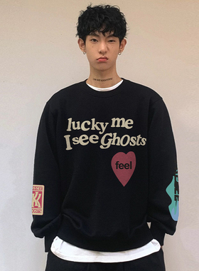 RRR123 X CPFM侃爷圆领卫衣男秋季宽松套头长袖潮流休闲上衣外套