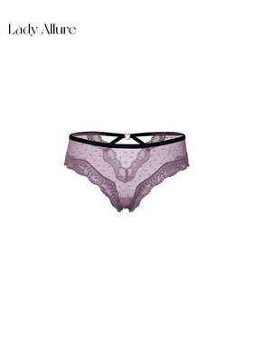 「LA」Miso·哑火紫调｜欲焰系列*性感纯欲约会网纱蕾丝边女内裤