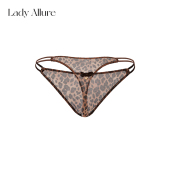 「LA」Xcat·骄纵野猫｜欲焰系列 纯欲性感豹纹网纱女士丁字内裤