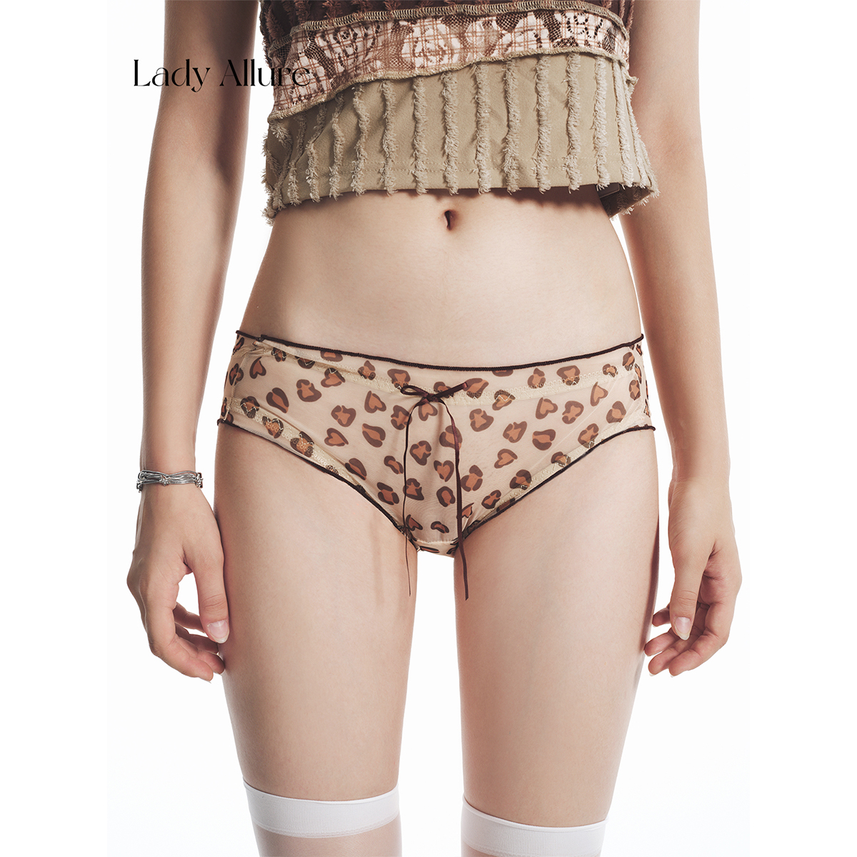 「LA」又乖又野*复古chic少女网纱透气内裤低腰弹力舒适清爽内裤